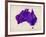 Australia Paint Splashes Map-Michael Tompsett-Framed Art Print