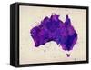 Australia Paint Splashes Map-Michael Tompsett-Framed Stretched Canvas