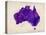 Australia Paint Splashes Map-Michael Tompsett-Stretched Canvas