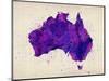 Australia Paint Splashes Map-Michael Tompsett-Mounted Art Print