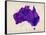 Australia Paint Splashes Map-Michael Tompsett-Framed Stretched Canvas