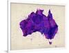 Australia Paint Splashes Map-Michael Tompsett-Framed Art Print