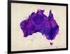 Australia Paint Splashes Map-Michael Tompsett-Framed Art Print