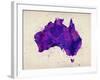 Australia Paint Splashes Map-Michael Tompsett-Framed Art Print