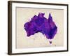 Australia Paint Splashes Map-Michael Tompsett-Framed Art Print