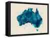 Australia Paint Splashes Map-Michael Tompsett-Framed Stretched Canvas