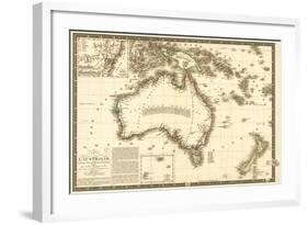 Australia - Panoramic Map-Lantern Press-Framed Art Print