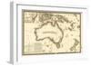 Australia - Panoramic Map-Lantern Press-Framed Premium Giclee Print