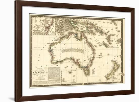 Australia - Panoramic Map-Lantern Press-Framed Art Print