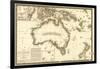 Australia - Panoramic Map-Lantern Press-Framed Art Print