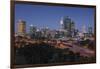 Australia, Perth, City Skyline from Kings Park, Dusk-Walter Bibikow-Framed Photographic Print