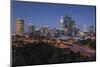 Australia, Perth, City Skyline from Kings Park, Dusk-Walter Bibikow-Mounted Photographic Print