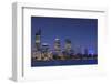 Australia, Perth, City Skyline from Swan River, Dusk-Walter Bibikow-Framed Photographic Print