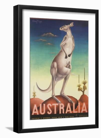 Australia Poster-Eileen Mayo-Framed Premium Giclee Print