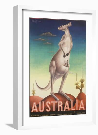 Australia Poster-Eileen Mayo-Framed Premium Giclee Print