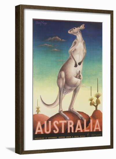 Australia Poster-Eileen Mayo-Framed Giclee Print