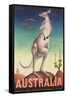 Australia Poster-Eileen Mayo-Framed Stretched Canvas