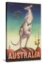 Australia Poster-Eileen Mayo-Stretched Canvas