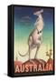 Australia Poster-Eileen Mayo-Framed Stretched Canvas
