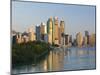 Australia, Queensland, Brisbane, Central Business District from Kangaroo Point-Walter Bibikow-Mounted Photographic Print