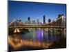 Australia, Queensland, Brisbane, Story Bridge with Riverside Centre Highrises-Walter Bibikow-Mounted Photographic Print