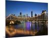 Australia, Queensland, Brisbane, Story Bridge with Riverside Centre Highrises-Walter Bibikow-Mounted Photographic Print