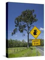 Australia, Queensland, Fraser Coast, Maryborough, Koala Crossing Sign on the Bruce Highway-Walter Bibikow-Stretched Canvas