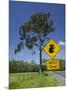 Australia, Queensland, Fraser Coast, Maryborough, Koala Crossing Sign on the Bruce Highway-Walter Bibikow-Mounted Photographic Print