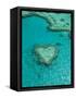 Australia, Queensland, Whitsunday Coast, Great Barrier Reef, Heart Reef, Aerial View-Walter Bibikow-Framed Stretched Canvas