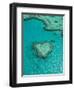 Australia, Queensland, Whitsunday Coast, Great Barrier Reef, Heart Reef, Aerial View-Walter Bibikow-Framed Photographic Print