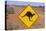 Australia Road Sign Warning of Kangaroos-null-Stretched Canvas