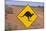 Australia Road Sign Warning of Kangaroos-null-Mounted Photographic Print