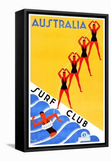 Australia Surf Club-Gert Sellheim-Framed Stretched Canvas