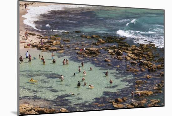 Australia, Sydney, Bronte, Bronte Beach, Elevated View-Walter Bibikow-Mounted Photographic Print