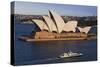 Australia, Sydney, Circular Quay, Sydney Opera House at Dusk-Walter Bibikow-Stretched Canvas