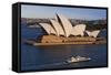 Australia, Sydney, Circular Quay, Sydney Opera House at Dusk-Walter Bibikow-Framed Stretched Canvas