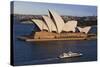 Australia, Sydney, Circular Quay, Sydney Opera House at Dusk-Walter Bibikow-Stretched Canvas