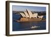 Australia, Sydney, Circular Quay, Sydney Opera House at Dusk-Walter Bibikow-Framed Photographic Print