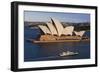 Australia, Sydney, Circular Quay, Sydney Opera House at Dusk-Walter Bibikow-Framed Photographic Print