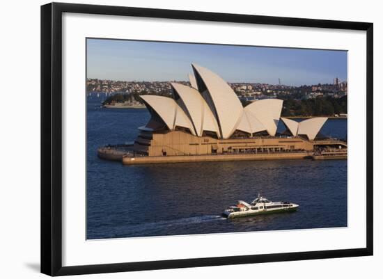 Australia, Sydney, Circular Quay, Sydney Opera House at Dusk-Walter Bibikow-Framed Photographic Print