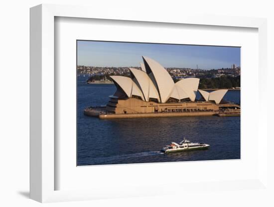 Australia, Sydney, Circular Quay, Sydney Opera House at Dusk-Walter Bibikow-Framed Photographic Print