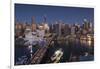 Australia, Sydney, Darling Harbor, and Pyrmont Bridge, Elevated View-Walter Bibikow-Framed Photographic Print