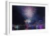 Australia, Sydney, Darling Harbor, Fireworks-Walter Bibikow-Framed Photographic Print