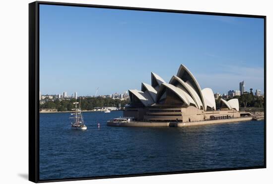 Australia, Sydney. Harbor Area, Landmark Sydney Opera House-Cindy Miller Hopkins-Framed Stretched Canvas