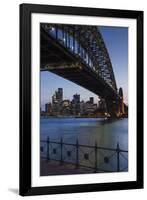 Australia, Sydney Harbor Bridge and Skyline from Milsons Point-Walter Bibikow-Framed Photographic Print