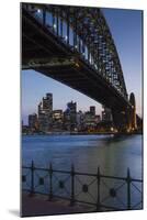 Australia, Sydney Harbor Bridge and Skyline from Milsons Point-Walter Bibikow-Mounted Photographic Print