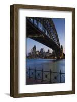 Australia, Sydney Harbor Bridge and Skyline from Milsons Point-Walter Bibikow-Framed Photographic Print