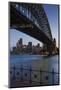 Australia, Sydney Harbor Bridge and Skyline from Milsons Point-Walter Bibikow-Mounted Photographic Print