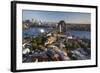 Australia, Sydney Harbor Bridge, Elevated View, Dawn-Walter Bibikow-Framed Photographic Print