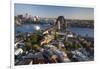 Australia, Sydney Harbor Bridge, Elevated View, Dawn-Walter Bibikow-Framed Photographic Print